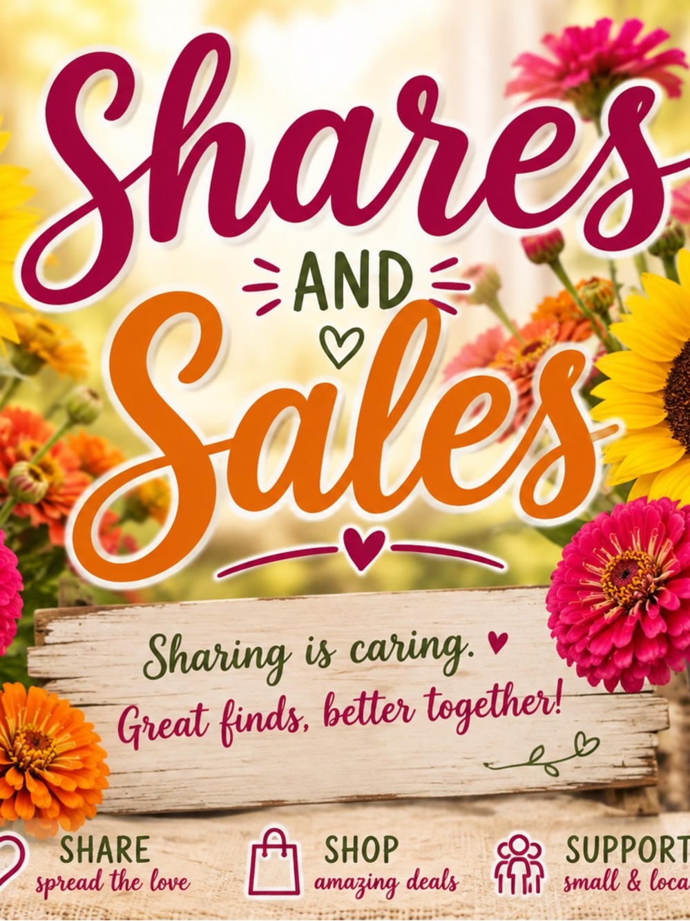 Shares and Sales 💃🏻🌸🌻🌸🌻🌸🐶🐾🥰🙏🏻